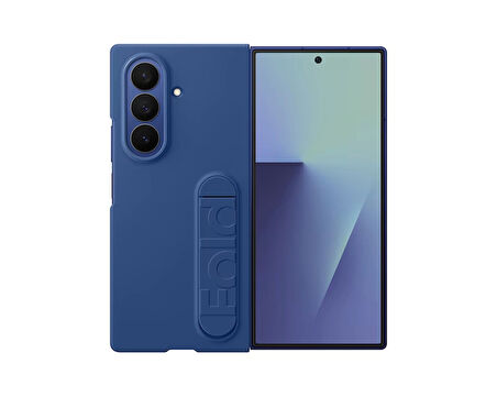Samsung Galaxy Z Fold7 Standlı Silikon Kılıf Lacivert