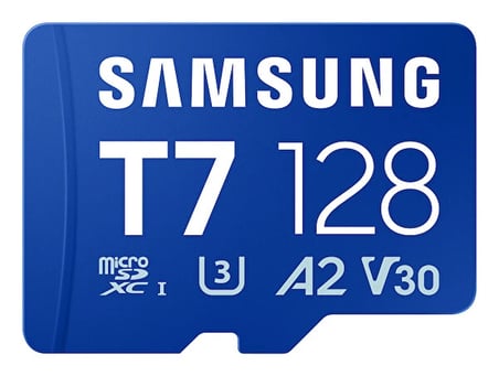 Samsung 128gb T7 microSDXC Uhs-ı U3 V30 A2 170MB/s Mb-mb128t/ww MicroSD Hafıza Kartı