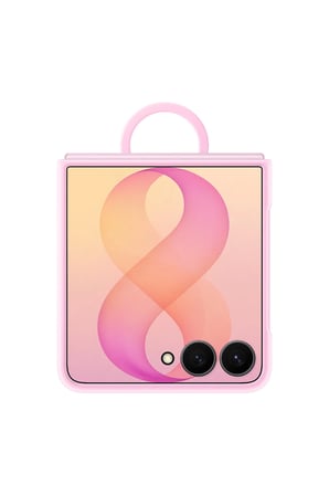 Samsung Galaxy Z Flip8 Silikon Yüzüklü Magnet Kılıf - Pembe
