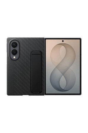 Samsung Galaxy Z Fold8  Standlı Karbon Kılıf - Siyah