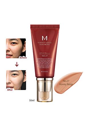 Yoğun Kapatıcılık Sunan Nemlendirici BB Krem 50ml  M Perfect Cover BB Cream No: 27