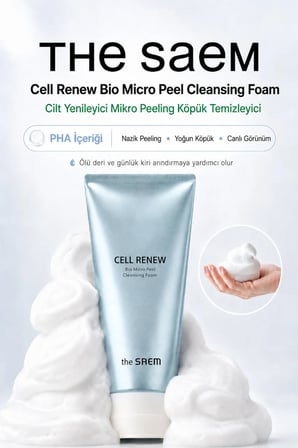 The Saem Cell Renew Bio Micro Peel Yüz Peeling Temizleme Köpüğü