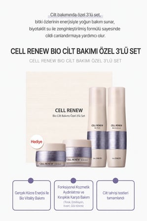 The Saem Cell Renew Bio Skin Care Special 3 Set Kırışıklık Karşıtı Cilt Bakım Seti