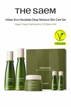 The Saem Urban Eco Harakeke 3'lü Cilt Bakım Seti Vegan Derin Nemlendirici