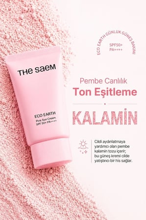 The Saem Eco Earth Pembe Güneş Kremi SPF 50+ PA++++ 50 gr
