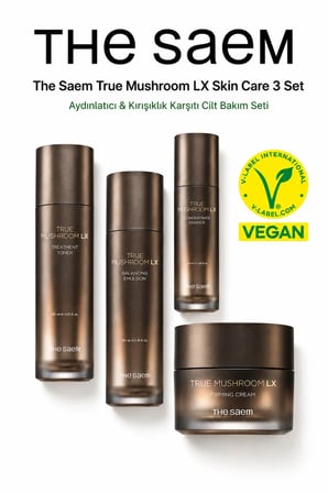The Saem True Mushroom LX Cilt Bakım Seti 3'lü Aydınlatıcı & Kırışıklık Karşıtı