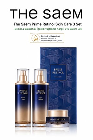 The Saem Prime Retinol Yaşlanma Karşıtı Bakım Seti Retinol & Bakuchiol