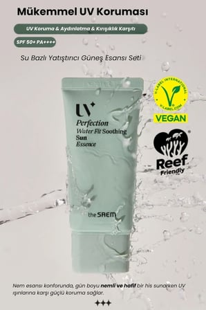The Saem UV Perfection Water Fit Soothing Sun Essence 2'li Set SPF50+ PA++++