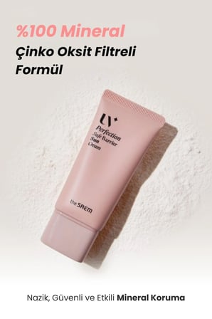 The Saem UV Perfection Safe Barrier Güneş Kremi SPF50+ PA++++ %100 Mineral Çinko Oksit Filtreli Krem Dokulu