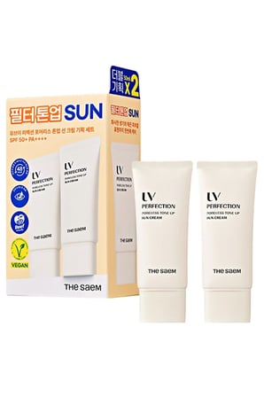 The Saem UV Perfection Poreless Tone Up Sun Cream SPF50+ PA++++ Vegan Ton Eşitleyici Güneş Koruyucu Krem Set