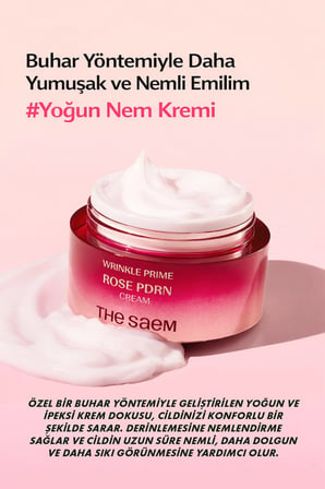 The Saem Wrinkle Prime Rose PDRN Yüz Nemlendirici Sıkılaştırıcı Onarıcı Bakım Kremi