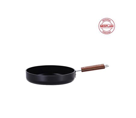 0128 D-NEOBN124 BIEN ALUMINYUM DOKUM TAVA SIYAH 24CM