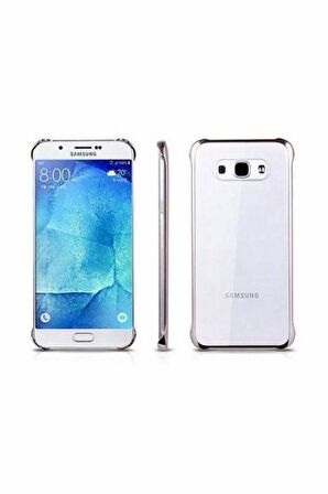 Samsung A8 2018 Şeffaf Arka Kapak Altın FA00098KGD