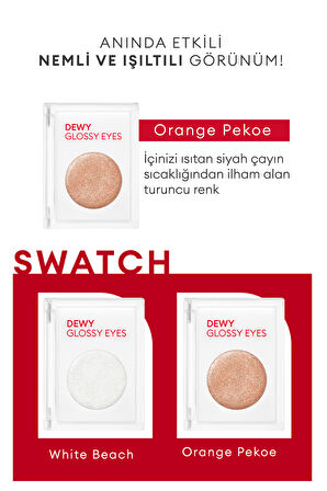 Nemli ve Işıltılı Görünüm Sunan Göz Farı M Dewy Glossy Eyes (Orange Pekoe)