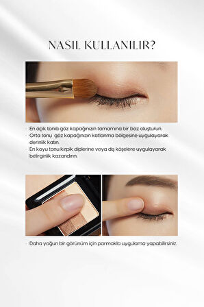 Yumuşak Dokulu, Dökülme Yapmayan 3 Renkli Göz Farı Triple Shadow No.3 (Mocha Beige)