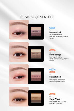 Yumuşak Dokulu, Dökülme Yapmayan 3 Renkli Göz Farı Triple Shadow No.3 (Mocha Beige)