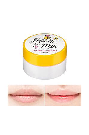 Süt ve Bal Özlü Nemlendirici Dudak Uyku Maskesi APIEU Honey & Milk Lip Sleeping Pack