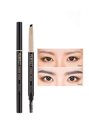 Uzun Süre Kalıcı Asansörlü Kaş Kalemi  Perfect Eyebrow Styler (Black)