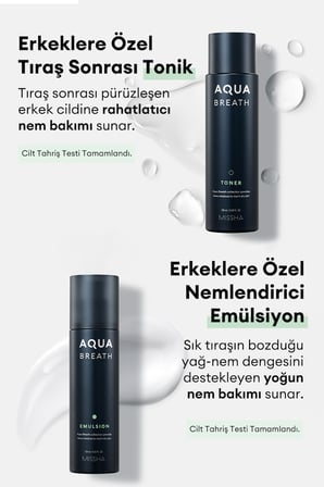 Erkeklere Özel Yoğun Nem Sunan Tıraş Sonrası Bakım Seti MISSHA For Men Aqua Breath Set