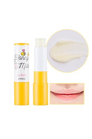 Süt ve Bal Özlü Nemlendirici Dudak Balmı APIEU Honey & Milk Lip Balm