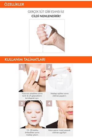 Nemlendirici Bakım Sağlayan Yaprak Maske(Süt) APIEU White Milk One-Pack