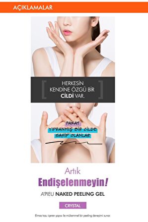 Elmas Tozu İçeren Arındırıcı Peeling Jel 100ml APIEU Naked Peeling Gel (Crystal)