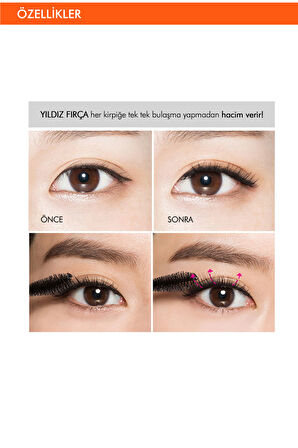 Yoğun Hacim Veren Suya Dayanıklı Maskara MISSHA Star Volume Mascara