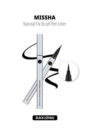 İnce Fırça Uçlu Kalem Eyeliner Natural Fix Brush Pen Liner (Black)