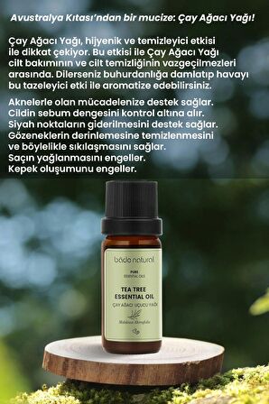 Bade Natural Çay Ağacı Uçucu Yağı %100 Saf 10 ml