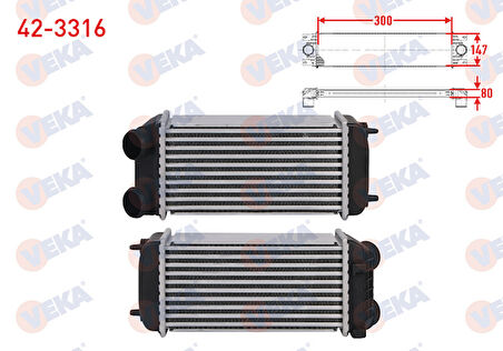 PEUGEOT 206 CC 1.6 HDI 110 109 hp TURBO RADYATÖRÜ (INTERCOOLER) 2005-2007 ARASI 0384.H1