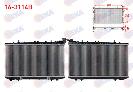 NİSSAN PRİMERA 1.6 P10 SU RADYATÖRÜ BRAZİNG A-T 1990-1996 ARASI 21410-62J00 21410-62J01