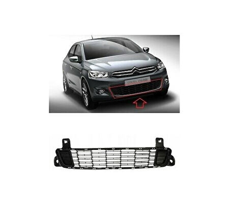 Citroen C-Elysee Ön Tampon Alr Izgarası 2012-2017 Arası 9676958280 TAI007