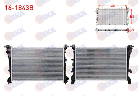 FİAT EGEA 1.3 MJT - 1.6 MJT 16v SU RADYATÖRÜ MEKANİK M-T AC+/- 2015-2020 ARASI 52052630