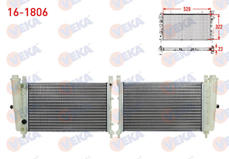 FİAT UNO 70 1.4i SU RADYATÖRÜ MEKANİK M-T 1994-2000 ARASI 7578119 7732211