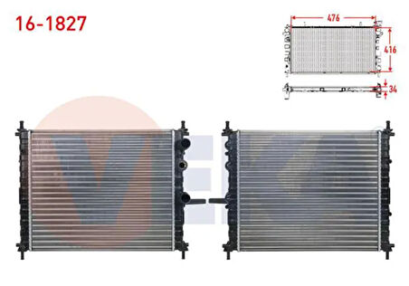 FİAT MAREA 1.6i 16v SU RADYATÖRÜ MEKANİK (185) M-T AC+ 1996-2002 ARASI 46420484 46425657