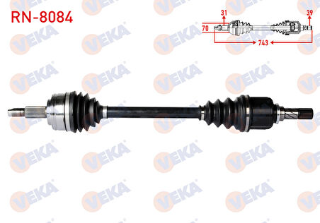 MASTER 3 - III 2.3 DCI 6 VİTES ÖN SOL AKS 2010 SONRASI 391004255R 8200842365
