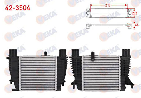 CLİO 3 - III 1.5 DCI TURBO RADYATÖRÜ (İNTERCOOLER) (BR0/1,CR0/1) 2005-2012 ARASI 8200170504