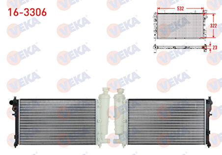 PEUGEOT 106 II 1.4i SU RADYATÖRÜ MEKANİK M-T ( UZUN ) 1996-2002 ARASI 1301.SX 1330.01