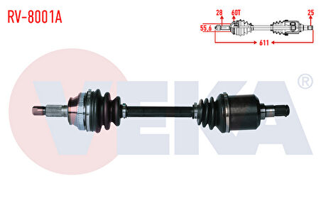 LAND ROVER FREELANDER (LN) 1.8 16v ABSLI ÖN AKS 1998-2007 ARASI 1 ADET TDB000360