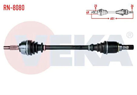 CLİO 3 - III 1.2i 16v SOL ÖN AKS KOMPLE (BR0/1 CR0/1) 2005-2012 ARASI 7711368363 8200341698