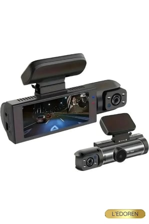 1080p Ön ve İç Araç Kayıt Kamerası G-Sensor Çift Lensli Dash Cam Hareket Algılama 3.16 inç Ekran