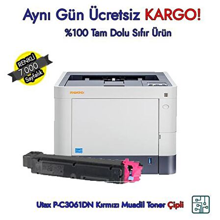 PK-5011 | Utax P-C3061DN Kırmızı Muadil Toner 7.000 Sayfa