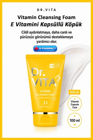 Dr. Vita Vitamin Cleansing Foam Makyaj Köpüğü E Vitamini Kapsüllü 100 ml