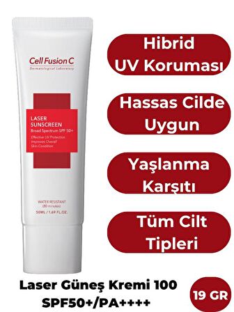 Cell Fusion C Laser Yaşlanma Karşıtı Yüksek Koruyucu Tüm Cilt Tipleri Için Pa Güneş Kremi 50 ml