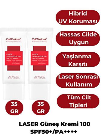 Cell Fusion C Laser Sunscreen 100 SPF50+/PA+++ 35ml+35ml Set