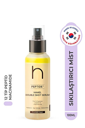 Double Shot Serum 12 Tip Peptid Premium Vegan Sıkılaştırıcı Güçlendirici Mist Serum Kore 100ml