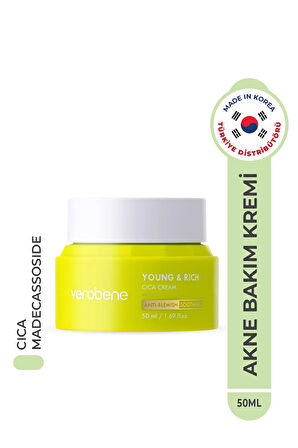 Young & Rich Cica İçerikli Karşıtı ve Yatıştırıcı Bakım Kremi 50ml