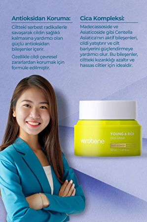 Young & Rich Cica İçerikli Karşıtı ve Yatıştırıcı Bakım Kremi 50ml