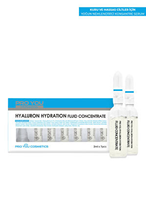 Hyaluron Fluid Concentrate Hassas Ciltler İçin Nemlendirici Ampul 2 ml x 7 Adet