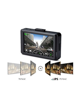 Finevu LX2000 Full Hd 2 Kameralı IPS Güvenlik Kod Ekranlı Gps Araç Kamerası